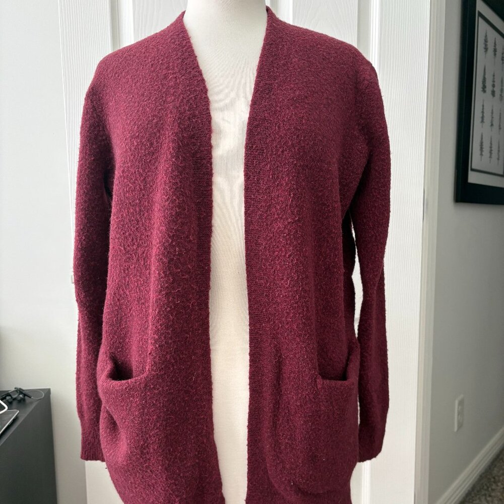 Madewell Burgundy Open Front Sweater XS